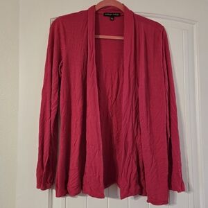 Always Indigo Hot Pink Open-Front Draped Cardigan